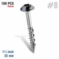 Kreg SML-C125-100 - 1-1/4" #8 Coarse Washer Head Pocket Screws